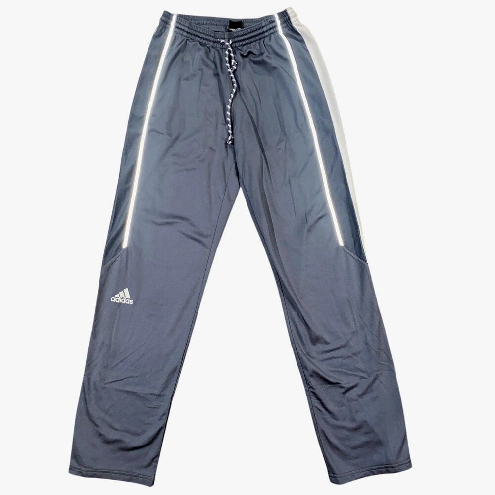 Adidas Mens Climalite Track Pants Gray White Side Stripe Athletic Small AT5294